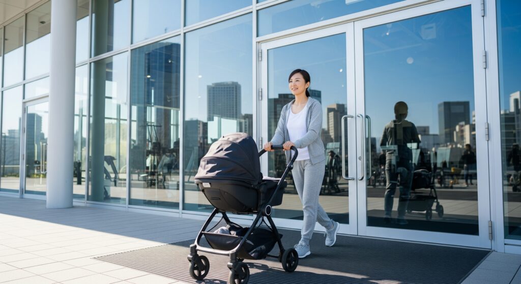 忙しい育児の合間を縫って産後のダイエットをジムで効果的に行っているママ