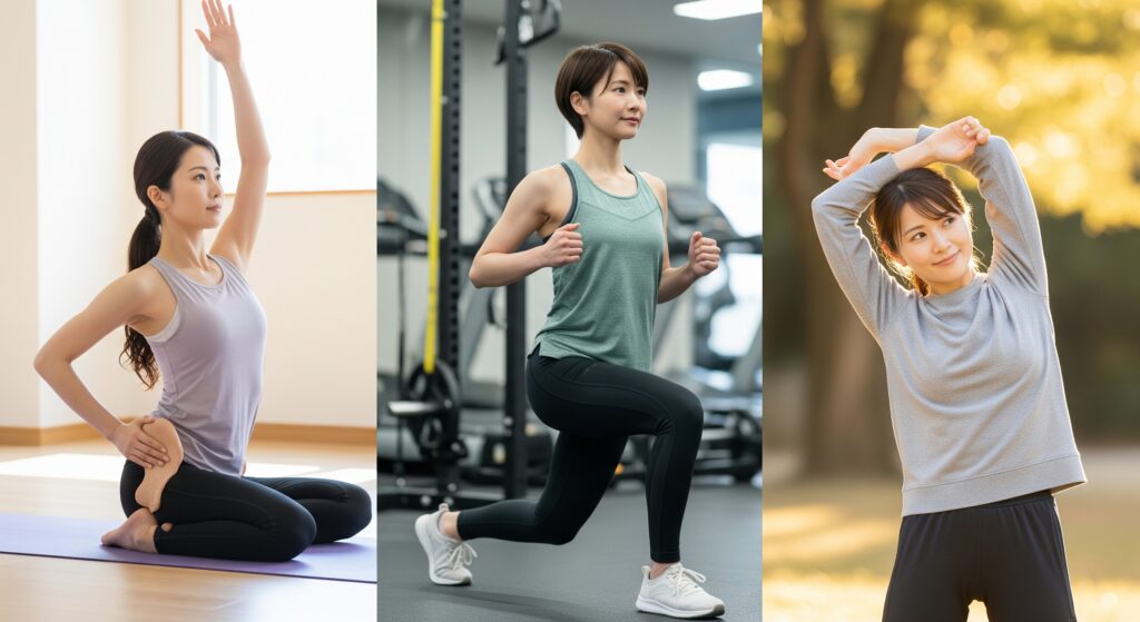 産後ママ向けのジムプログラムでダイエットを行うママたち