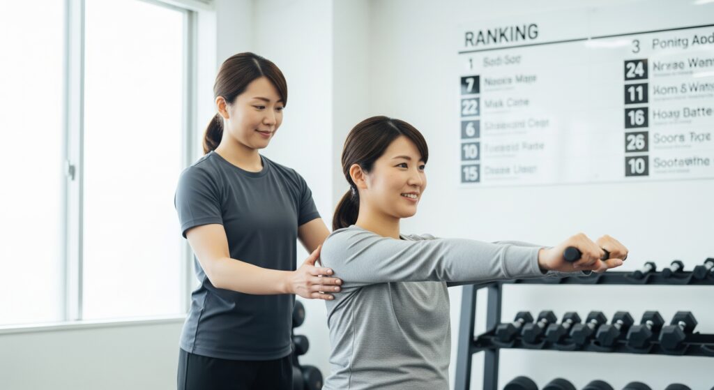 産後のダイエットでパーソナルトレーニングを受けるママ