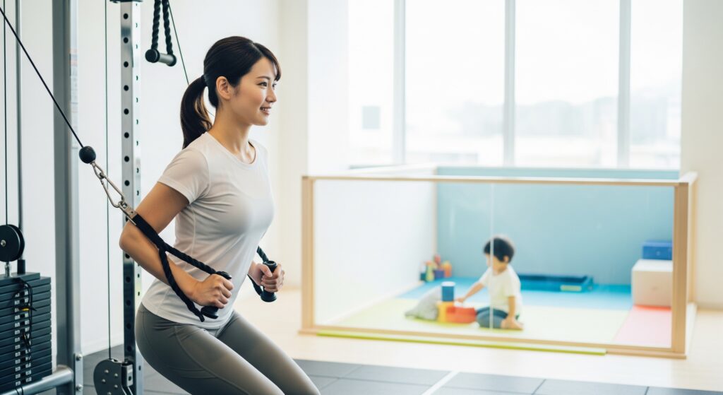 育児と両立しながらジムに通うママ
