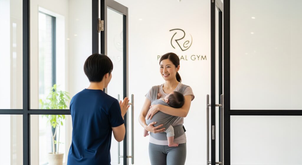 産後のダイエットでパーソナルジムに通うママ