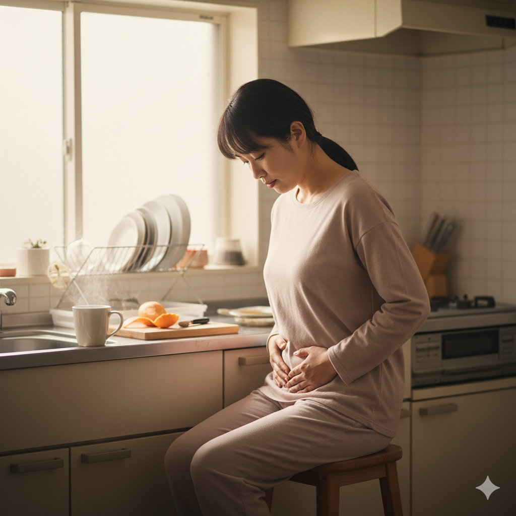 帝王切開後の運動 再開前に、普段の生活に戻る際に休憩を取りながら過ごす産後ママの様子